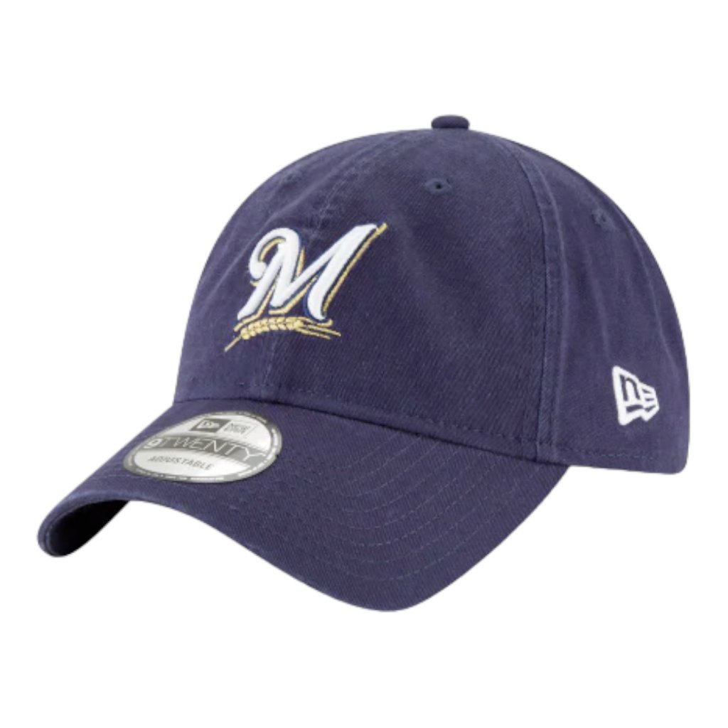 New Era Milwaukee Brewers 9twenty Adjustable Baseball Hat Navy